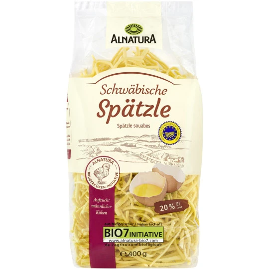Bio Schwäbische Spätzle G.g.A. 400G 3 Bio Schwäbische Spätzle G.g.A. 400G