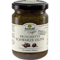 Bio Bruschetta Schwarze Olive 130G