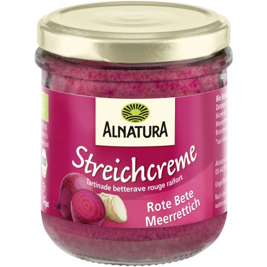 Alnatura Streichcreme Rote Bete Meerrettich 180G 3 Alnatura Streichcreme Rote Bete Meerrettich 180G