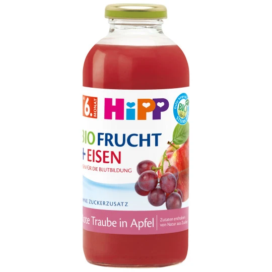 Hipp Bio Rote Traube In Apfel Mit Eisen Ab 6.Monat 0,5L 3 Hipp Bio Rote Traube In Apfel Mit Eisen Ab 6.Monat 0,5L