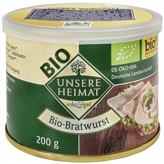 Heimat Bio-Bratwurst 200G 3 Heimat Bio-Bratwurst 200G
