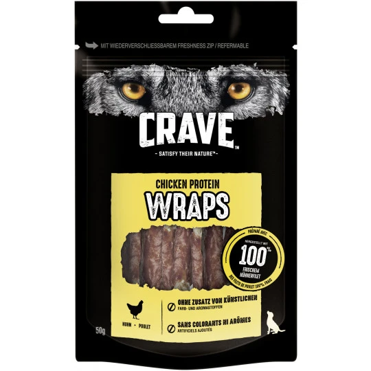 Crave Protein Wraps Mit Huhn 50G 3 Crave Protein Wraps Mit Huhn 50G