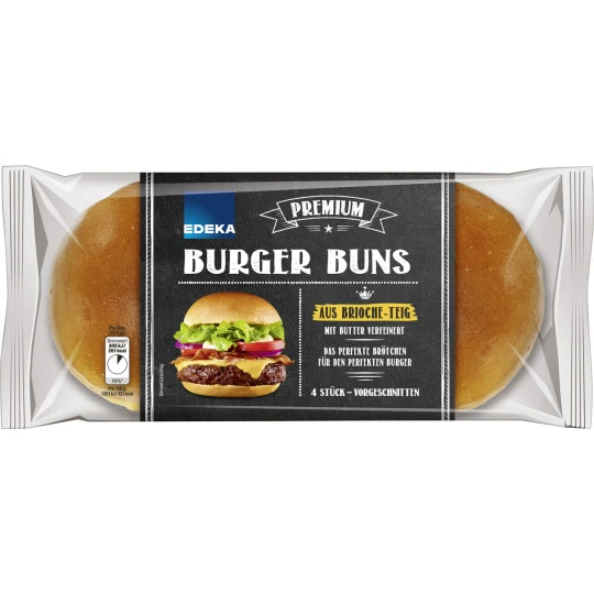 4 Brioche Burger Buns 250G 3 4 Brioche Burger Buns 250G