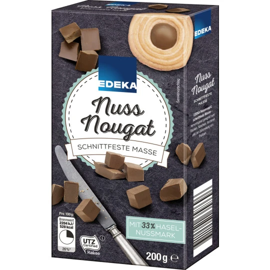 Nussnougat Schnittfeste Masse 200G 3 Nussnougat Schnittfeste Masse 200G