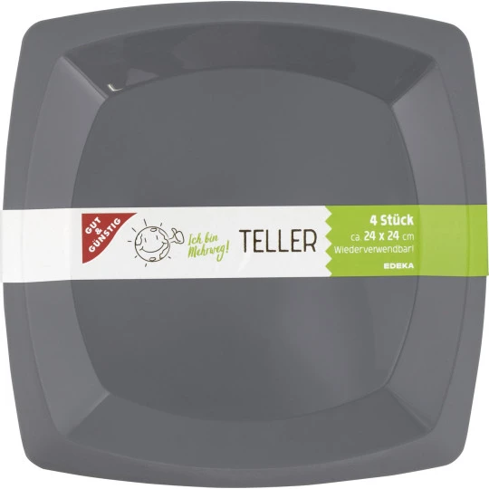 Teller Mehrweg 4ST 3 Teller Mehrweg 4ST