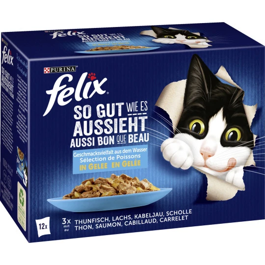 Felix So Gut Wie Es Aussieht Geschmacksvielfalt Aus Dem Wasser 12x85G 3 Felix So Gut Wie Es Aussieht Geschmacksvielfalt Aus Dem Wasser 12x85G