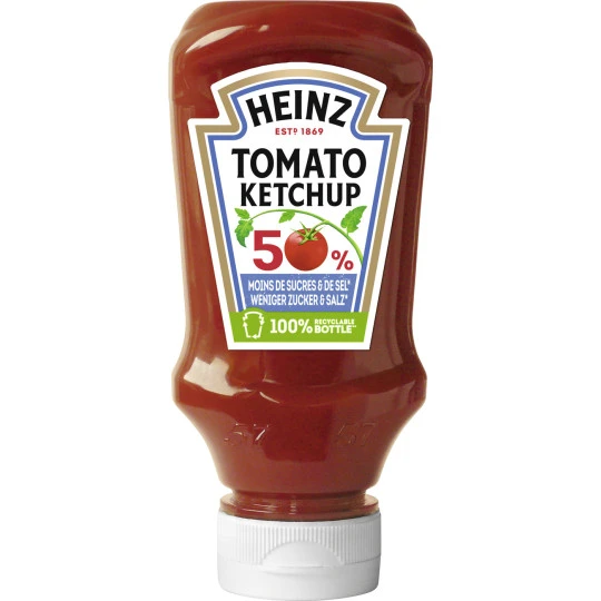 Tomato Ketchup 50% Weniger Zucker & Salz 220ML 3 Tomato Ketchup 50% Weniger Zucker & Salz 220ML