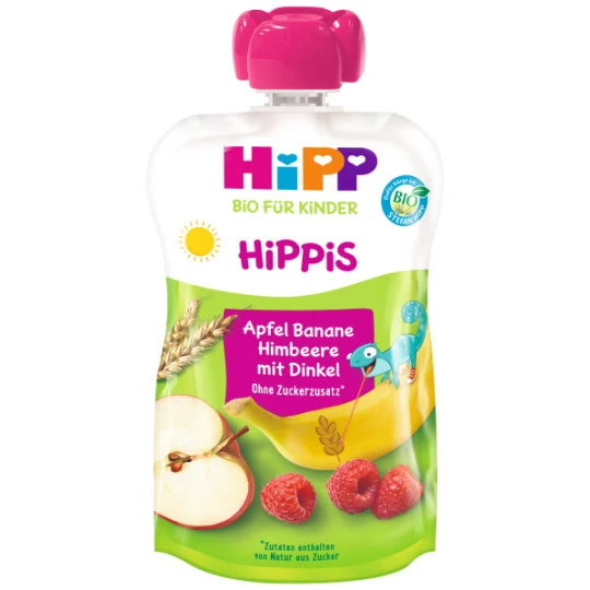 Bio Hippis Apfel-Banane-Himbeere Mit Vollkorn Ab 1+ Jahr 100G 3 Bio Hippis Apfel-Banane-Himbeere Mit Vollkorn Ab 1+ Jahr 100G